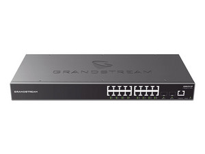 Switch GRANDSTREAM GWN7802 de 16 puertos RJ-45 10/100/1000 Mbps y 4 Puertos SFP, PoE, Compatible con Gwn Cloud.