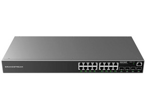 Switch Grandstream Networks GWN7802P, con 16 puertos Gigabit, 4 SFP, PoE+.