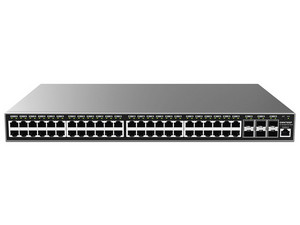 Switch Administrable Grandstream GWN7806P, 48 Puertos RJ-45 10/100/1000 Mbps, 6 Puertos SFP, Color Gris.