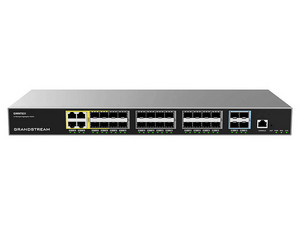 Switch Administrable Grandstream GWN7831, 24 puertos Gigabit SFP, 4 puertos SFP+, Capa 3.