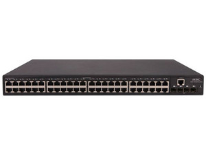 Switch H3C S5130S 52S EI L2, 48 Puertos BASE-T y 4 Puertos BASE X SFP Plus, 176 Gbps, 131 Mpps.