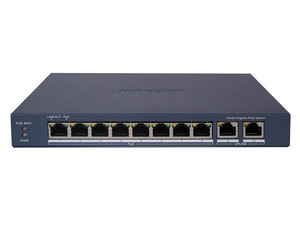 Switch Hikvision DS-3E1510P-EI, 8 Puertos RJ-45 , 2 Puertos SFP, 10/100/1000, Color Negro.