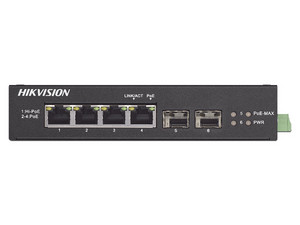 Switch Hikvision DS-3T0506HP-E/HS, 3 Puertos RJ-45 PoE 10/100/100 Mbps, 1 Puerto Hi PoE, Color Negro.
