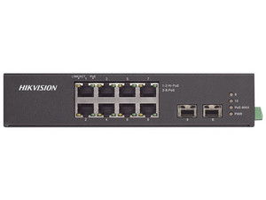 Switch Industrial Hikvision DS-3T0510HP-E/HS, 6 puertos RJ-45 10/100/1000, 2 Puertos POE ++, 2 Puertos SFP, Color Negro.
