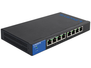 Switch Gigabit Linksys LGS108P no administrable, 8 puertos 10/100/1000 con 4 puertos POE+