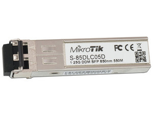 Módulo Mini Transceptor MikroTik de Fibra Multimodo SFP Gigabit.