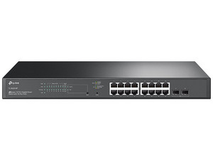 Switch Gestionado L2/L2+ TP-Link JetStream TL-SG2218P con 16 puertos Gigabit, 2 ranuras SFP, Energía sobre Ethernet (PoE), 1U.