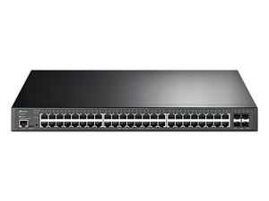 Switch TP-LINK Jetstream Administrable de 48 Puertos PoE+ 10/100/1000 Mbps RJ45 y 4 Puertos 10GE SFP+ L2+. Compatible con OMADA SDN