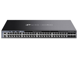 Switch TP-Link SG6654X, Gigabit Ethernet, 48 Puertos 10/100/1000Mbps, 6 Puertos SFP+, 216 Gbps, Administrable, Color Negro.