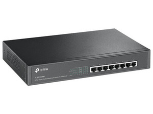 Switch TP-Link TL-SG1008MP de 8 puertos 10/100/1000 Mbps PoE+, para montaje en Rack.