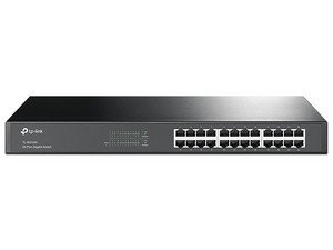 Switch No Administrable TP-LINK TL-SG1024 V16.4, 24 Puertos RJ-45 1000 Mbps, 8000 Entradas Mac, 48 Gbit/s, Rack 1U. Color Negro.