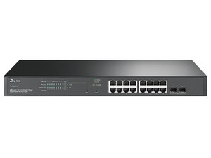 Switch Gestionado L2/L2+ TP-Link JetStream TL-SG2218P con 16 puertos Gigabit, 2 ranuras SFP, Energía sobre Ethernet (PoE), 1U.