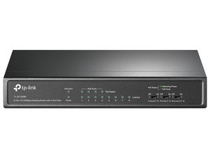 Switch TP-LINK de 8 Puertos, 10/100 Mbps, 4 Puertos PoE 41W, modo extensor PoE hasta 250 metros.