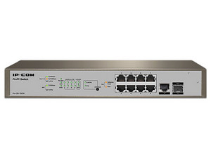 Switch Tenda PRO-S8-150W de 8 Puertos Ethernet Gigabit 10/100/1000 Mbps PoE, 1 Puerto RJ-45 Ethernet 10/100/1000, 1 Puerto SFP. Color gris.