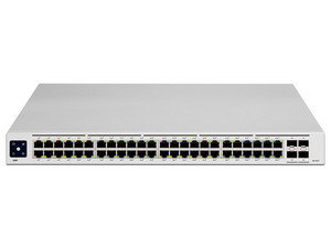 Switch UBIQUITI USW-48 de 48 puertos 10/100/1000Mbps + 4 puertos 1G SFP, pantalla informativa, para montaje en rack.