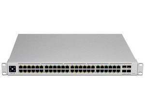 Switch Ubiquiti UniFi USW-PRO-48 de 48 puertos RJ-45 10/100/1000 Mbps, 4 Puertos SFP, Color Blanco.