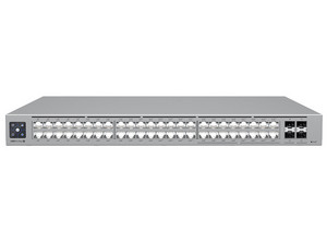 Switch Ubiquiti USW-PRO-MAX-48-POE de 48 Puertos RJ-45 10/100/1000 Mbps, Color Gris.