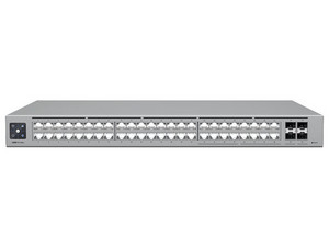 Switch Ubiquiti USW-Pro-Max-48 de 48 puertos con gestión L3 y soporte 2.5 GbE. Color Gris.