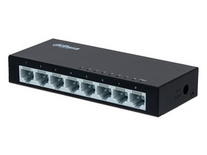 Switch Gigabit Dahua DH-PFS3008-8ET-V2 de 8 Puertos, 10/100Mbps.