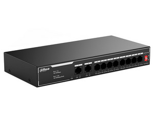 Switch PoE DAHUA SF1010LP, 10 Puertos Fast Ethernet, 8 Puertos PoE 10/100, 2 Puertos Uplink RJ-45