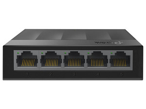 Switch TP-Link LS1005G(UN) de 5 puertos10/100/1000 Mbps, No Administrable. Color Negro.