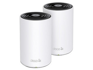 Sistema de Wi-Fi en Malla TP-Link Deco XE75 de Triple Banda, Wireless AX (Wi-Fi 6E), hasta 5400 Mbps, (2 Piezas). Color Blanco.