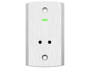 Botón de Petición de Salida Axceze AX-B140, Cubierta Metálica, LED Indicador y Grado de Protección IP68 para Uso Exterior. Alimentación de 24V CC. Color Plata.