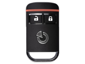 Mando tipo llavero Jablotron JA-152J MS para control remoto de sistema de seguridad, 2 botones, bidireccional.