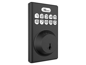 Cerradura con botón pulsador QOLSYS IQDLK-PGK-MB, IP54, color negro.