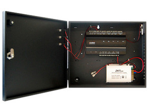Panel de Control de Acceso ZKTeco INBIO260BOX. Kit con gabinete y fuente, soporta 2 puertas, 4 lectoras, 3000 huellas, 30,000 tarjetas, 100,000 registros, conectividad TCP/IP/RS485, 2 entradas/salidas auxiliares.
