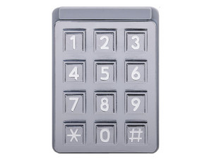 Teclado iluminado Doorking 1895-032, Para Porteros telefónicos, Color Gris.