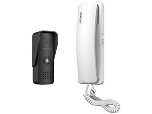 Kit de Audioportero Analógico Hikvision DS-KIS103/US Apertura de 2 Puertas, Diferentes Tonos, Protección IP55.