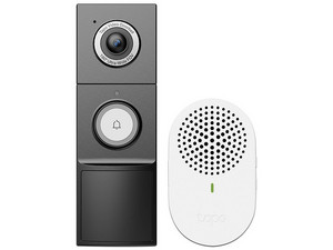 Videoportero Tp-Link TAPO D235, Cámara de 5MP (1920 x 1080), Visión de 180 grados, Visión Nocturna, IP66, Color Gris.