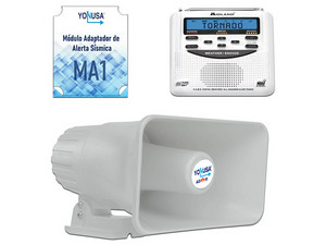 Kit de alerta sísmica Yonusa con audio oficial y salida de 120 dB
