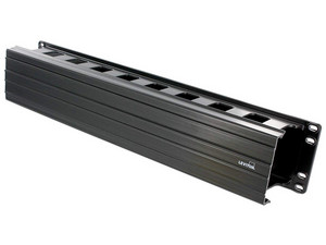 Organizador Horizontal sencillo Leviton de 19", 2U. Color Negro.