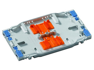 Charola de Empalme Leviton T5PLS-24F, empalme de hasta 24 fibras, Color Gris.