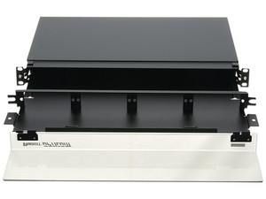 Panel de Distribución de Fibra Óptica Panduit Opticom FMD1, Bandeja Deslizable, Hasta 4 Placas FAP o FMP, 1UR, Color Negro.