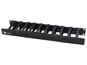 Organizador de Cabes SIEMON HCM-4-1U RouteIT, para Rack de 19", 1UR. Color Negro