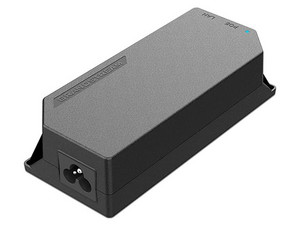 Inyector PoE Grandstream GS-POE15W-MG de 15W, Para Access Point y Teléfonos IP, Soporta 802.3 af. Color Negro.