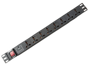 PDU SAXXON SXPDU-12P16A de 8 Puertos, 16A, Color Negro.