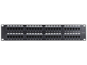 Panel de Parcheo Enson de 1U de 48 puertos RJ45 Cat6.