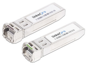 Transceptores Linkedpro LP-SFP-BD-10G-80 Bidireccionales SFP+ para fibra Monomodo, 10 Gbps, Conectores LC, Simplex, Hasta 80 km (2 Piezas)