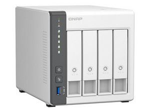 Servidor NAS QNAP TS-431X3-4G-US, 
Procesador ARM 4-core Cortex-A55 (hasta 2.0 GHz), 
Memoria de 4 GB, 
4 bahías Sata, 
No Incluye Discos duros.