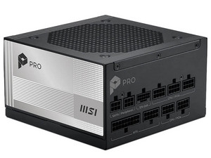 Fuente de Poder Modular MSI PRO A850PL PCIE5 de 850W, ATX, PCI-E 5.1, 80 PLUS Platinuim.