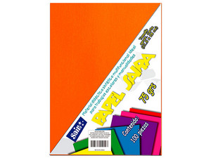 Paquete de Hojas Saira 106806, Tamaño Carta, 100 Hojas. Color Naranja