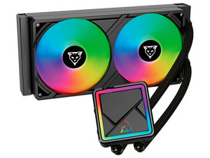 Sistema de Enfriamiento Líquido Ocelot Gaming OEL240-2N, 240mm, 1800RPM, ARGB. Color Negro.