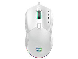 Mouse Gamer Alámbrico Balam Rush Raptor Plus MG2, Sensor Óptico, 7600 DPI, 6 Botones, USB Tipo A. Color Blanco.
