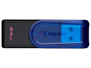 Unidad Flash USB 3.2 Kingston DataTraveler Exodia S de 64 GB, USB 3.2 Gen 1. Color Azul.