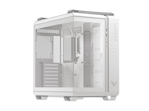 Gabinete ASUS TUF Gaming Case GT 502 Horizon, Mid Tower, ATX, Panel de Cristal Templado, No Incluye Fuente de Poder. Color Blanco.