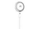 Cargador Inalámbrico MYBAT Mag Dockit, MagSafe de 15W, Anillo con Rotación de 360 Grados. Color Blanco.
